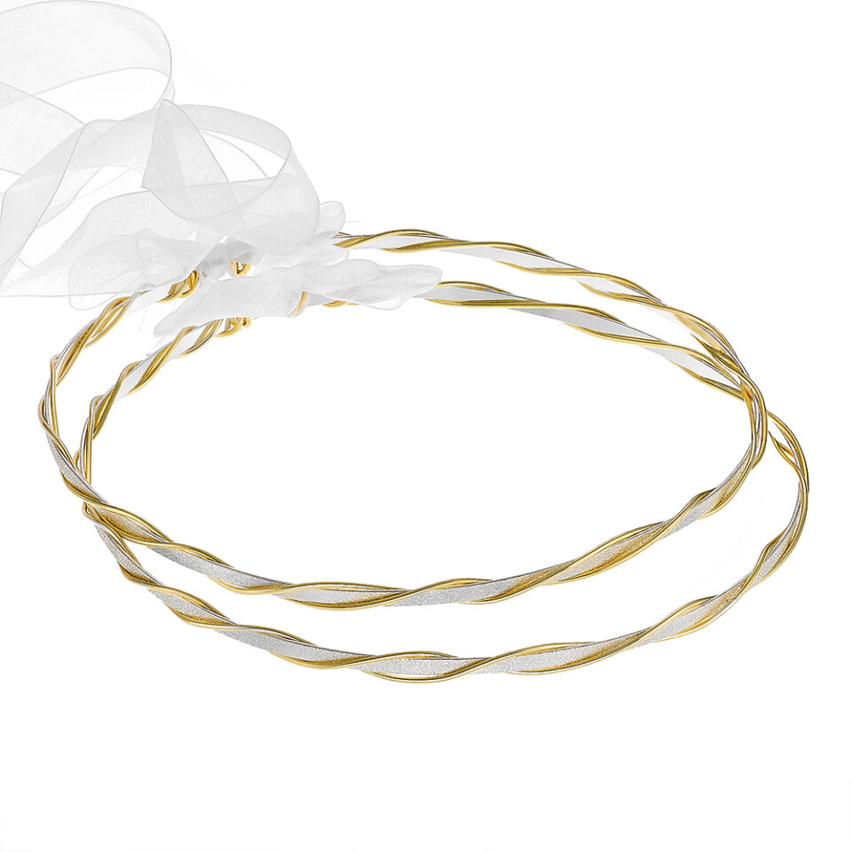 Louvaris επάργυρα χειροποίητα στέφανα γάμου Σ716E