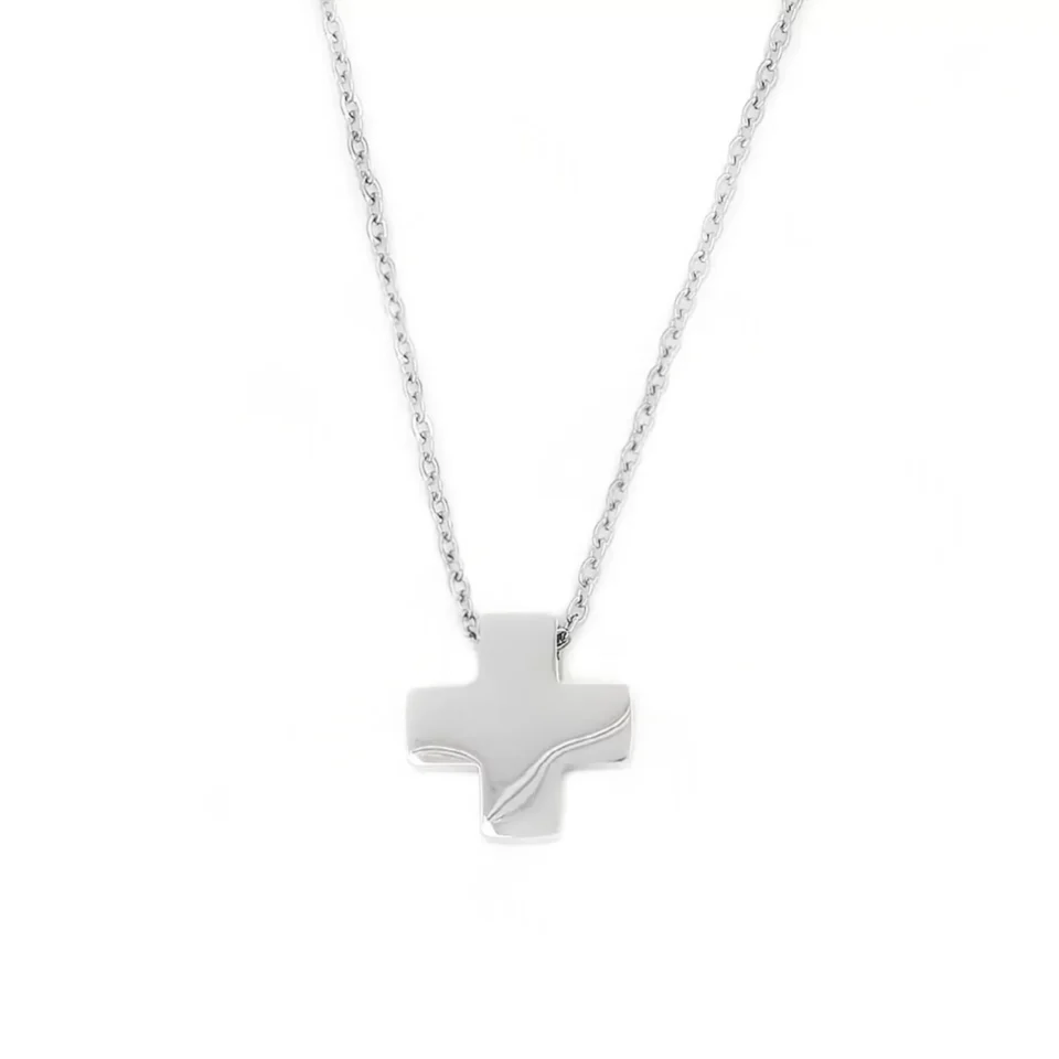 Italsteel ανδρικός ατσάλινος σταυρός με αλυσίδα HC1848