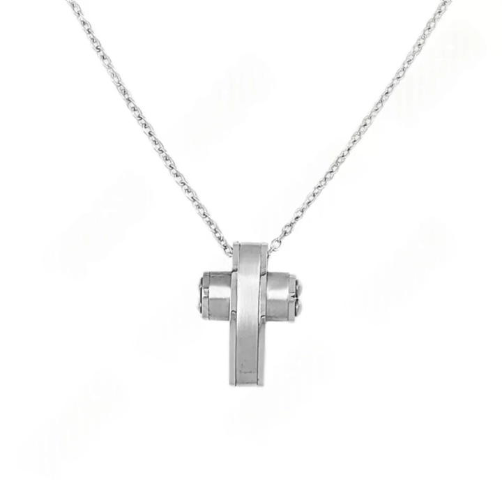 Italsteel ανδρικός ατσάλινος σταυρός με αλυσίδα HC2079